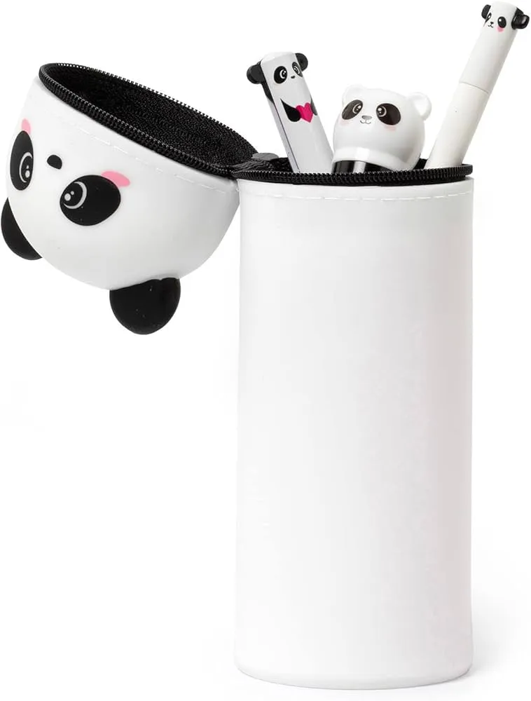 Legami Kawaii 2 in 1 Soft Silicone Pencil Case - Panda