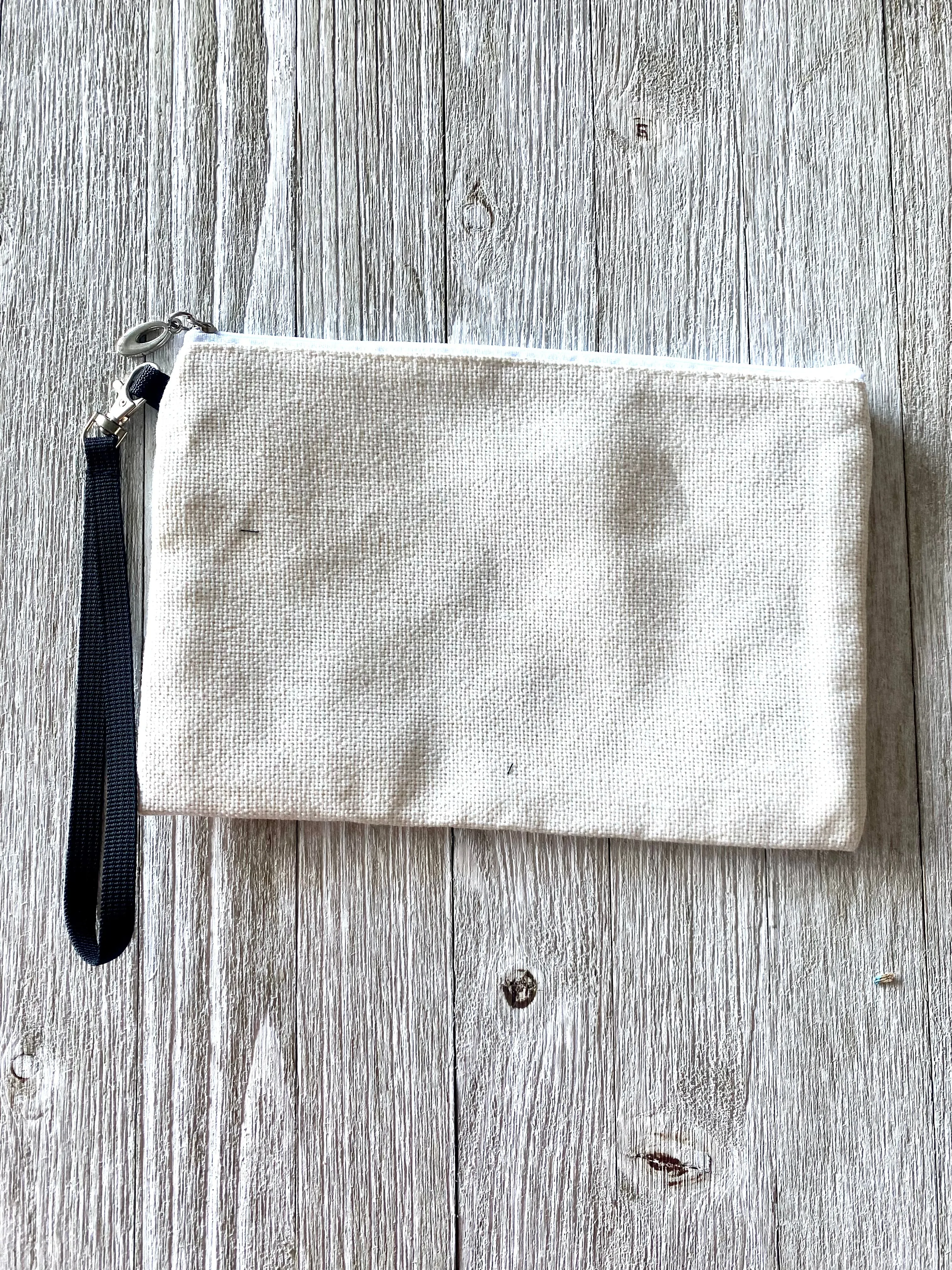 Linen Cosmetic/Pencil Pouch Sublimation Bag