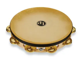 LP Pro 10 Inch Single Row Headed Tambourine - Brass