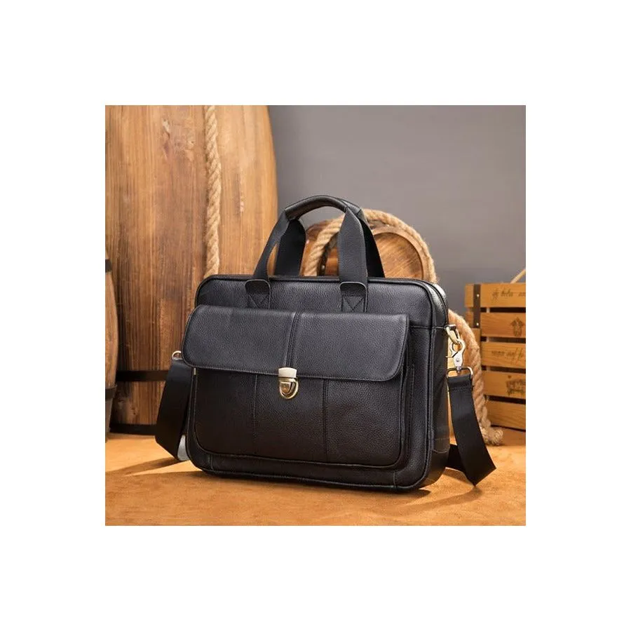 LuxeLeather Laptop Shoulder Briefcase Bag