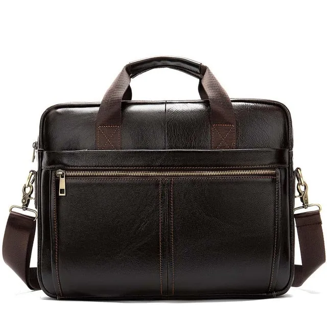 Luxury Exotic Leather Zipper Laptop Document Briefcase