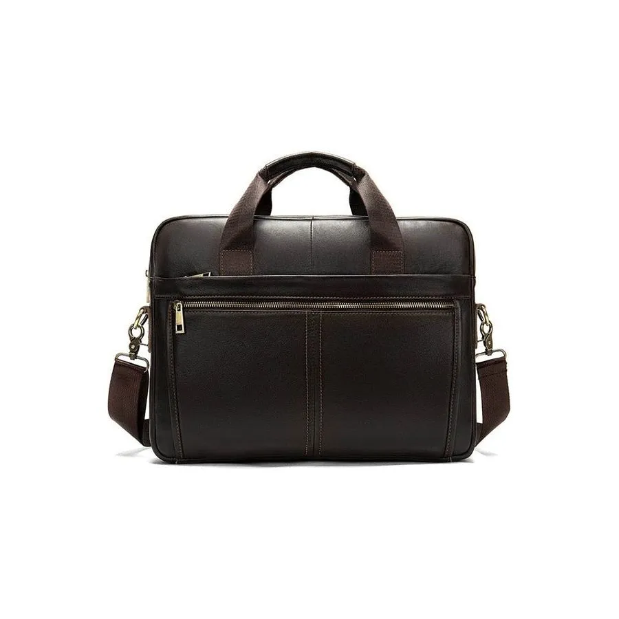 Luxury Exotic Leather Zipper Laptop Document Briefcase