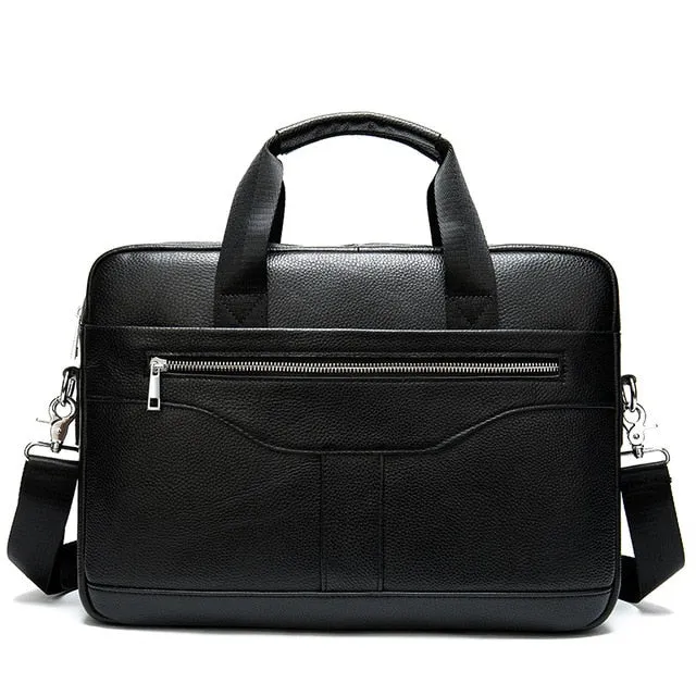 Luxury Exotic Leather Zipper Laptop Document Briefcase