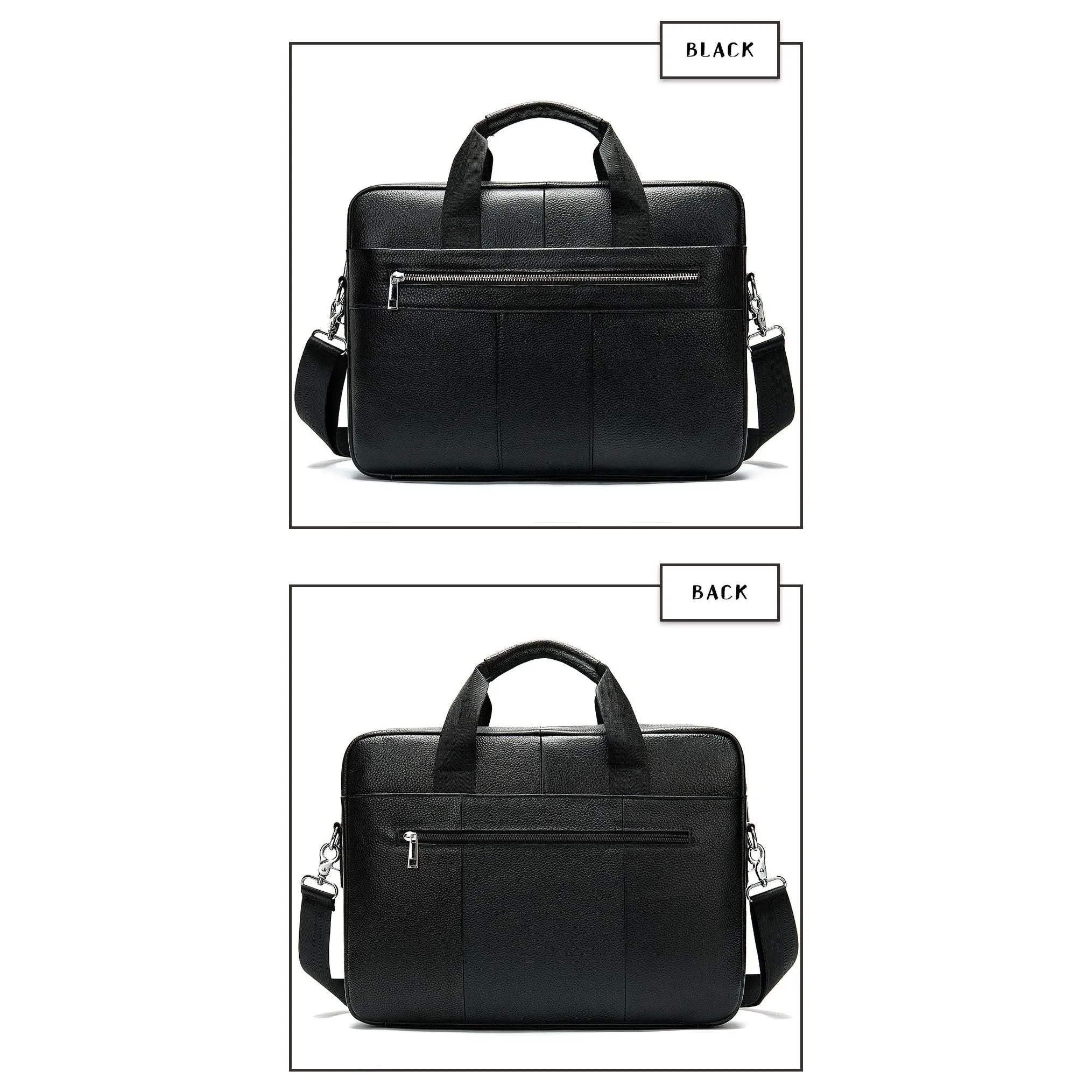 Luxury Exotic Leather Zipper Laptop Document Briefcase