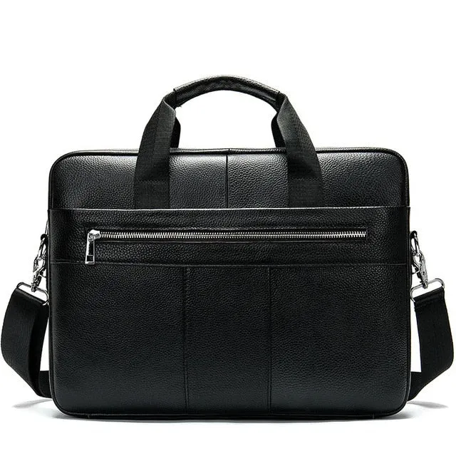 Luxury Exotic Leather Zipper Laptop Document Briefcase