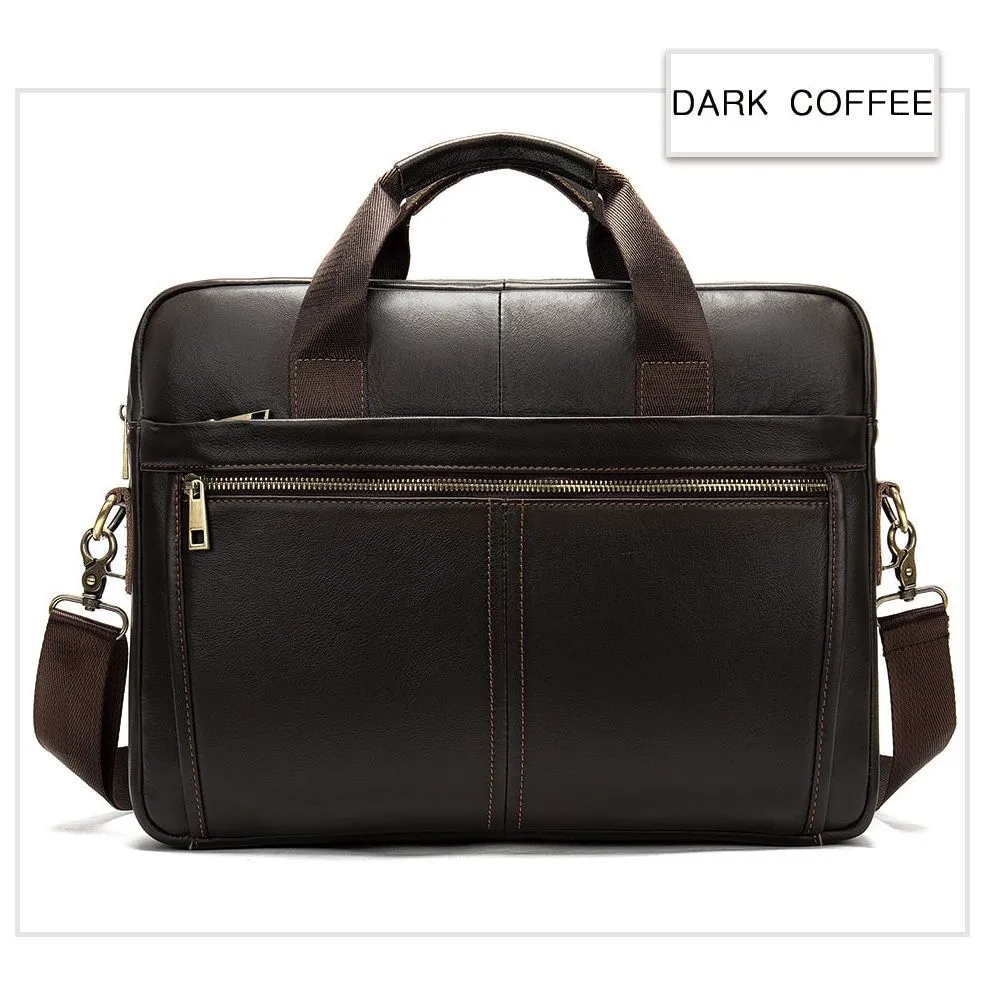 Luxury Exotic Leather Zipper Laptop Document Briefcase