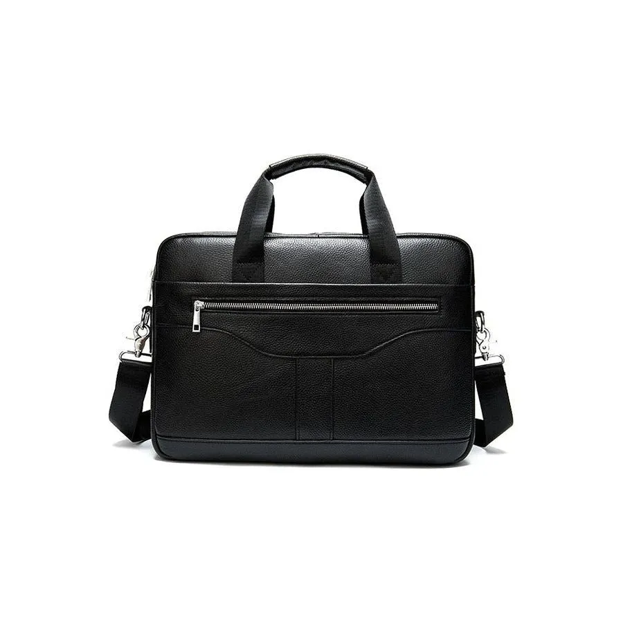 Luxury Exotic Leather Zipper Laptop Document Briefcase