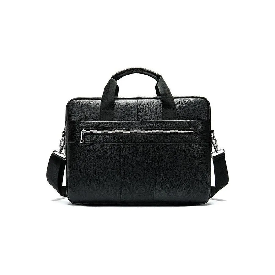 Luxury Exotic Leather Zipper Laptop Document Briefcase