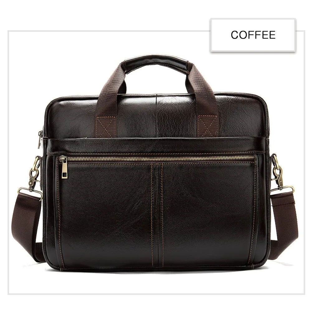 Luxury Exotic Leather Zipper Laptop Document Briefcase