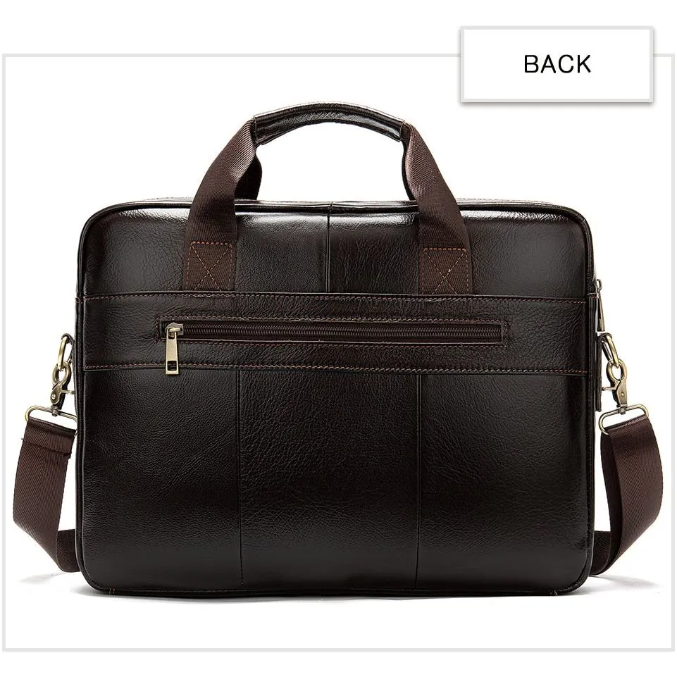 Luxury Exotic Leather Zipper Laptop Document Briefcase