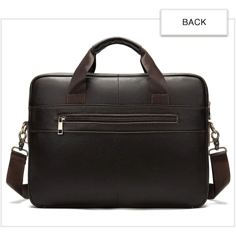 Luxury Exotic Leather Zipper Laptop Document Briefcase