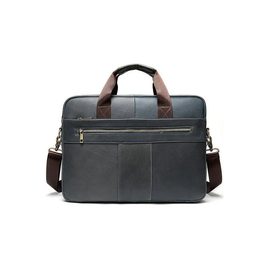 Luxury Exotic Leather Zipper Laptop Document Briefcase