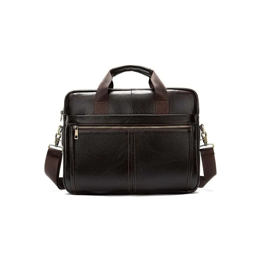 Luxury Exotic Leather Zipper Laptop Document Briefcase