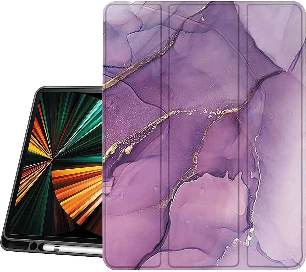 Marble Series Folio Case with Screen Protector - iPad Pro 12.9" (4th, 5th, and 6th Generation)