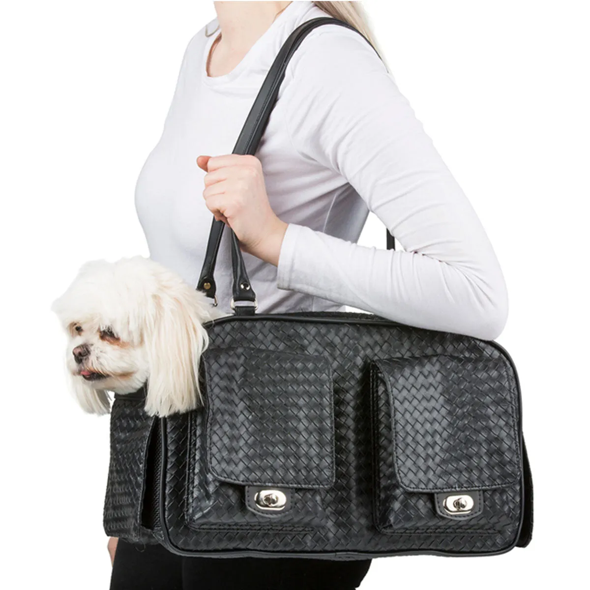 Marlee Pet Carrier - Black Woven