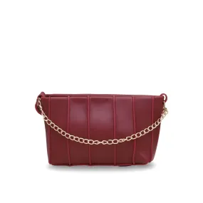 Maroon Formal Shoulder Bag P56096