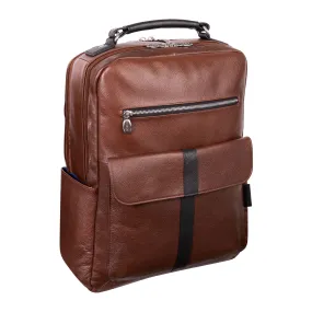 McKlein 17"" Leather Two-Tone Dual-Compartment Laptop Backpack