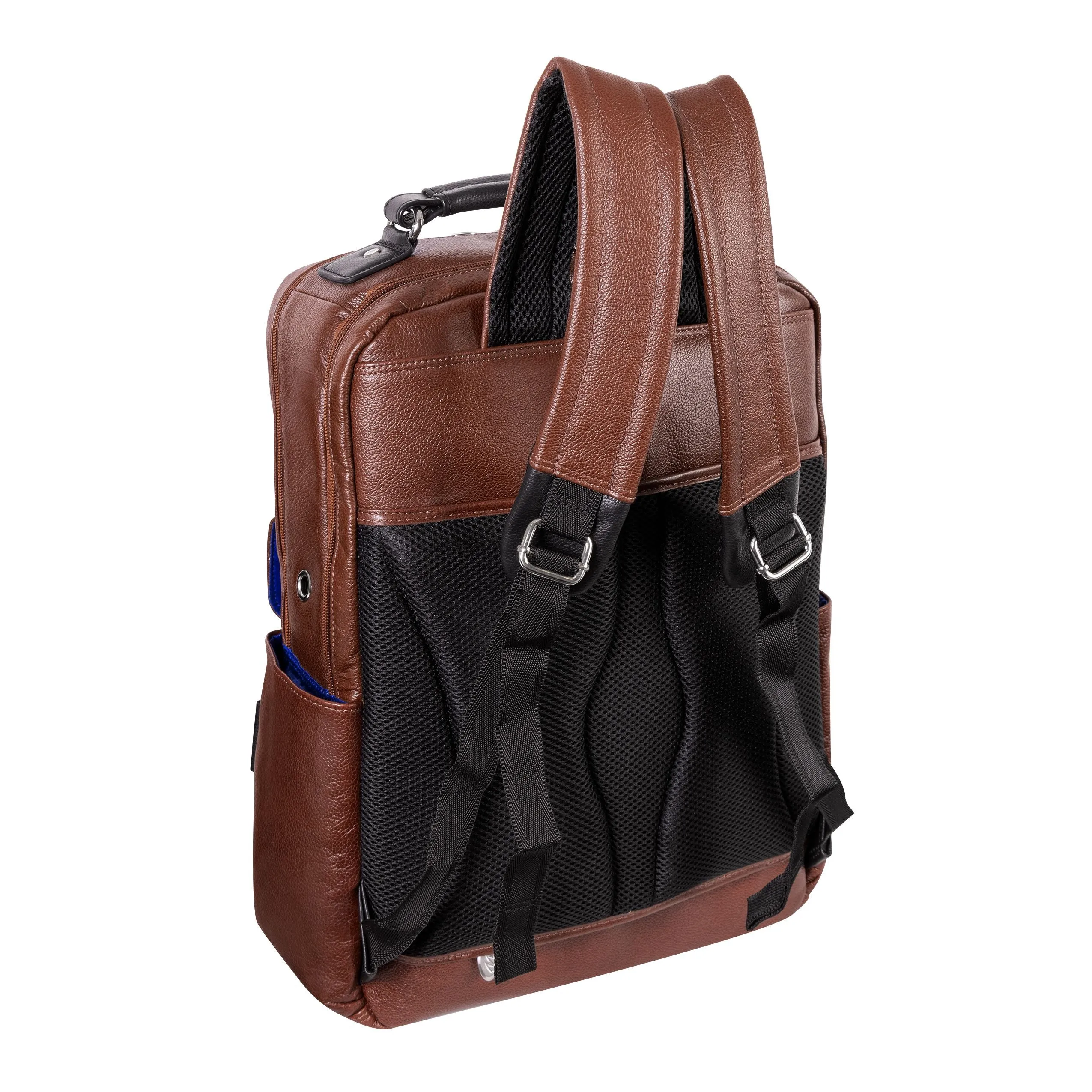 McKlein 17"" Leather Two-Tone Dual-Compartment Laptop Backpack