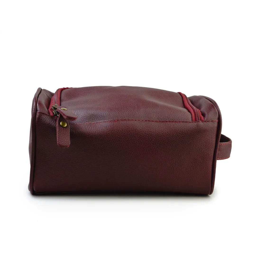 Mens Leather Toiletry  Bag - Dopp Kit