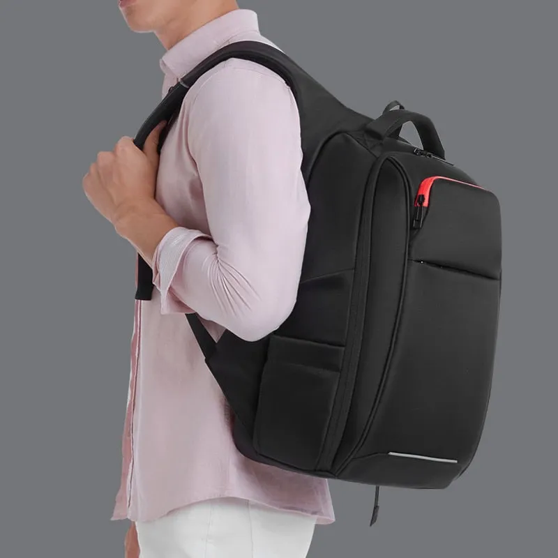 Men's Modern Euro Nylon Anti-Theft 15" Laptop Backpack with USB Charging