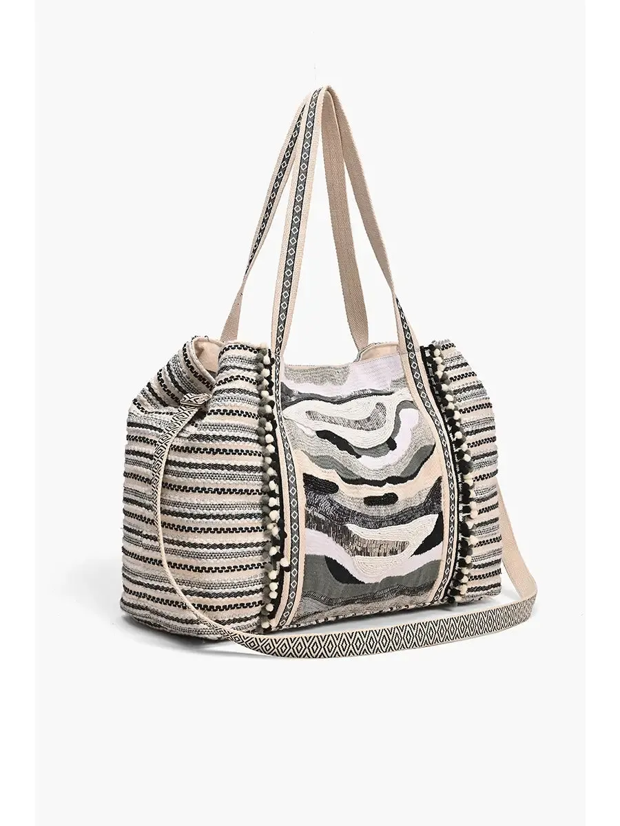 METALLIC SANDS TOTE