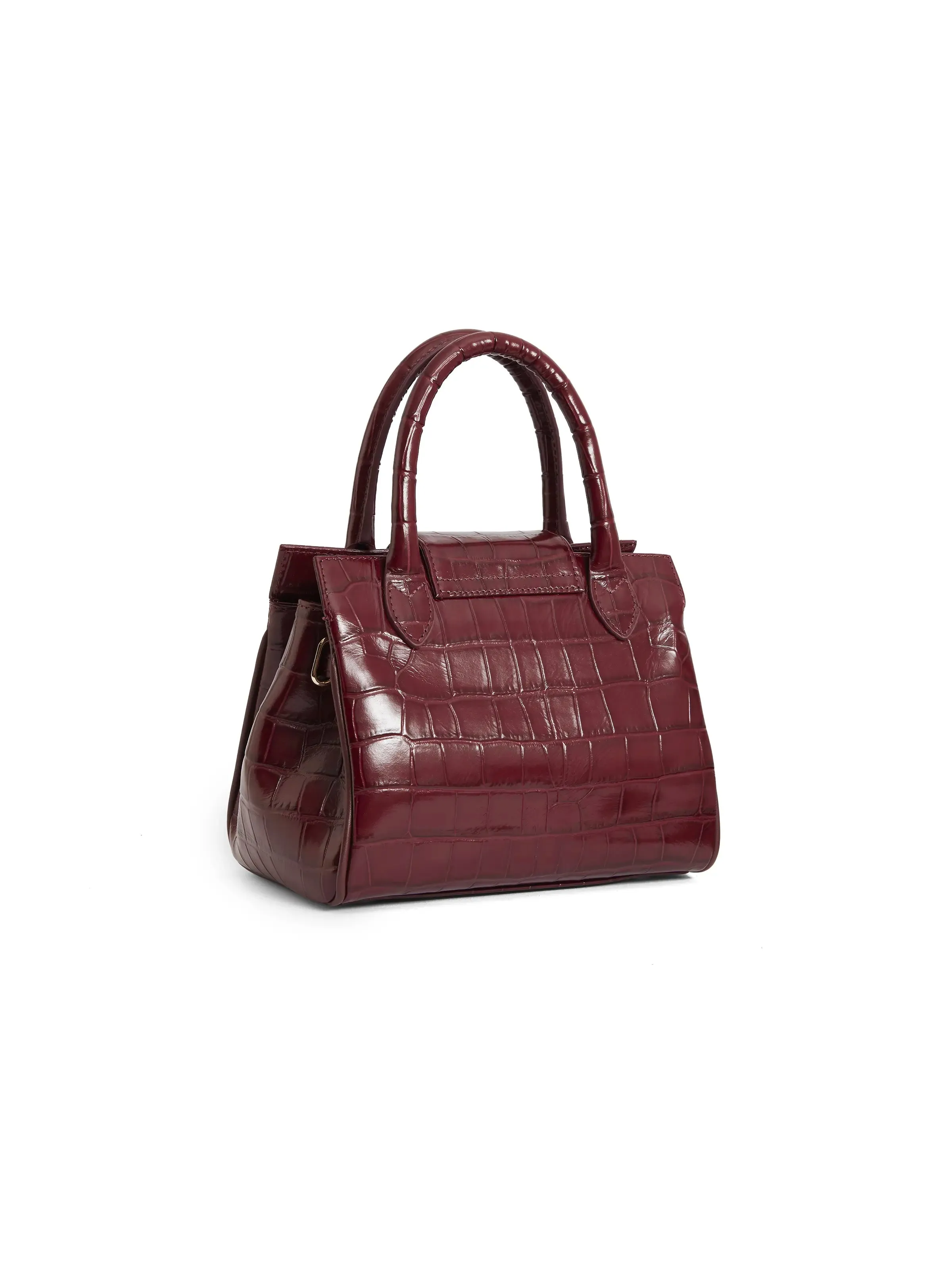 Mini Windsor Handbag - Ruby Croc Print Leather (Limited Edition)