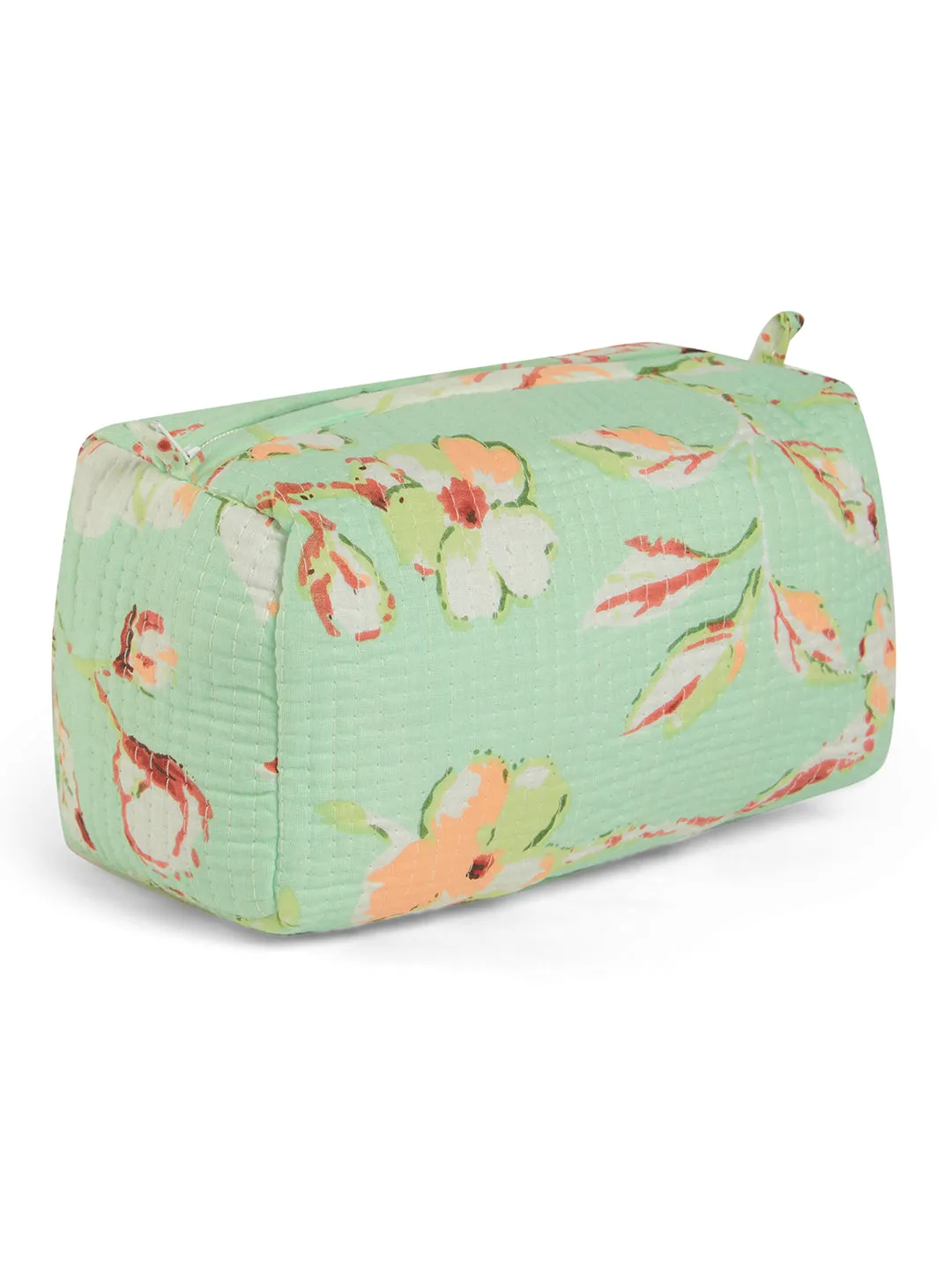 Mint Blossom Quilted Pouches (Set of 3)