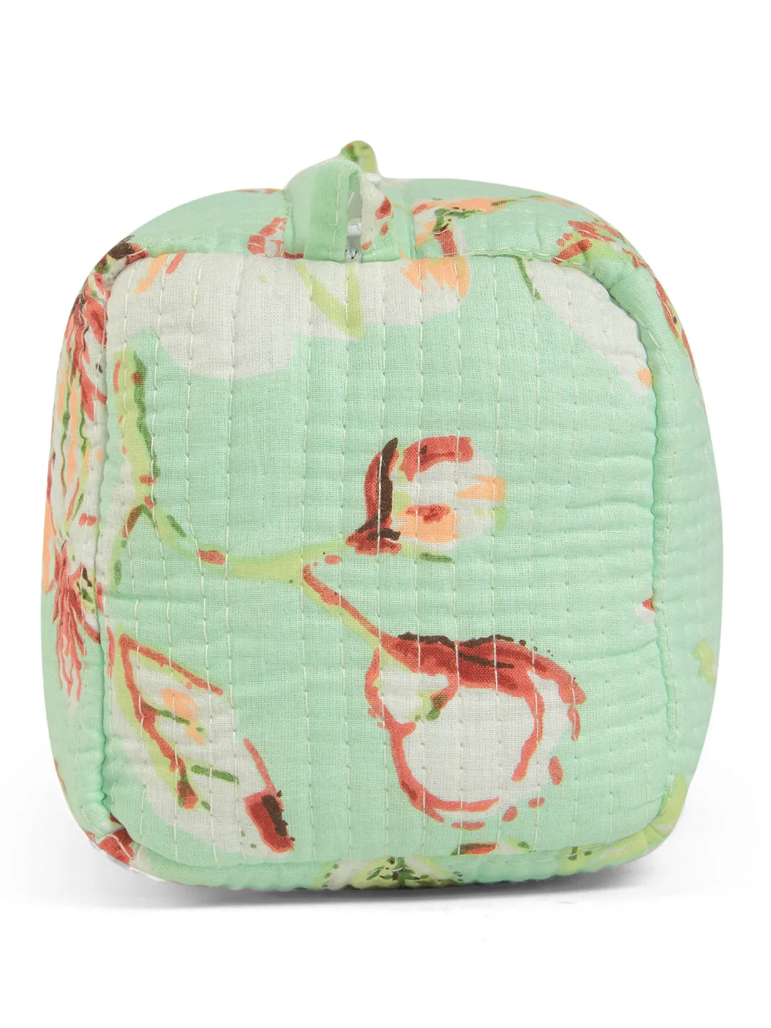 Mint Blossom Quilted Pouches (Set of 3)