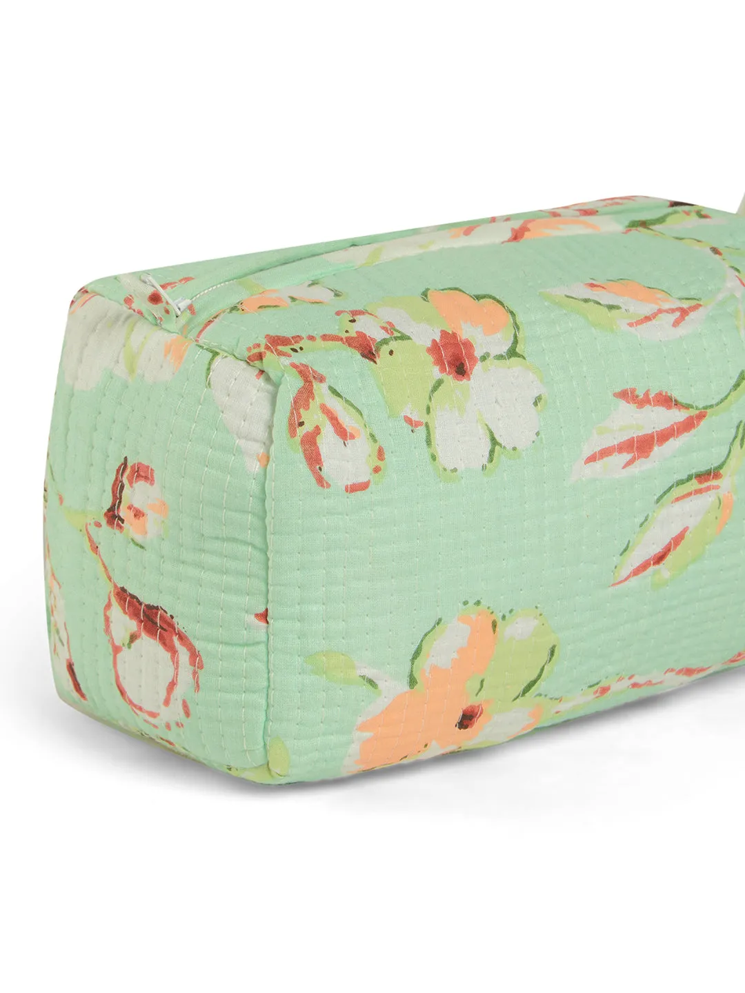 Mint Blossom Quilted Pouches (Set of 3)