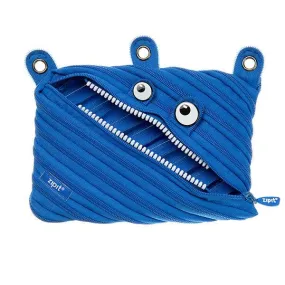 Monster 3 Ring Pencil Pouch- Blue