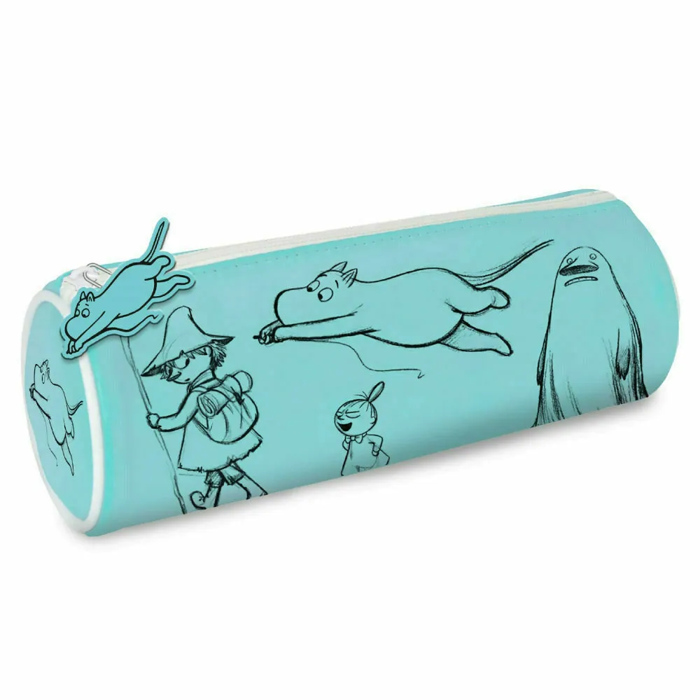 Moomin Tube Pencil Case Turqoise - Anglo-Nordic