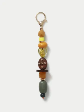 Multi bead bag charm keyring