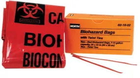 North by Honeywell 24" X 23" 7 Gallon Bio-Hazard Waste Bag With Twist Ties