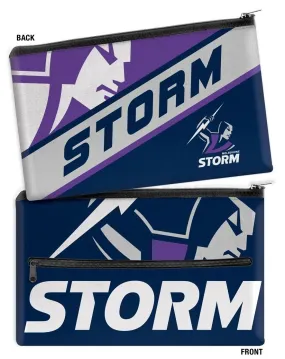 NRL Large Pencil Case - Melbourne Storm - Neoprene - 33cm x 21cm