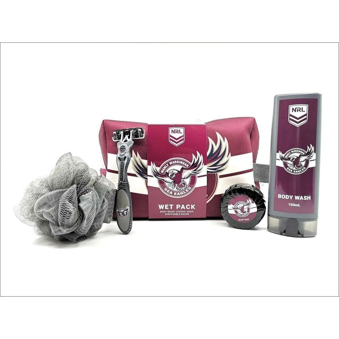 NRL Manly Sea Eagles Toiletry Bag Gift Set