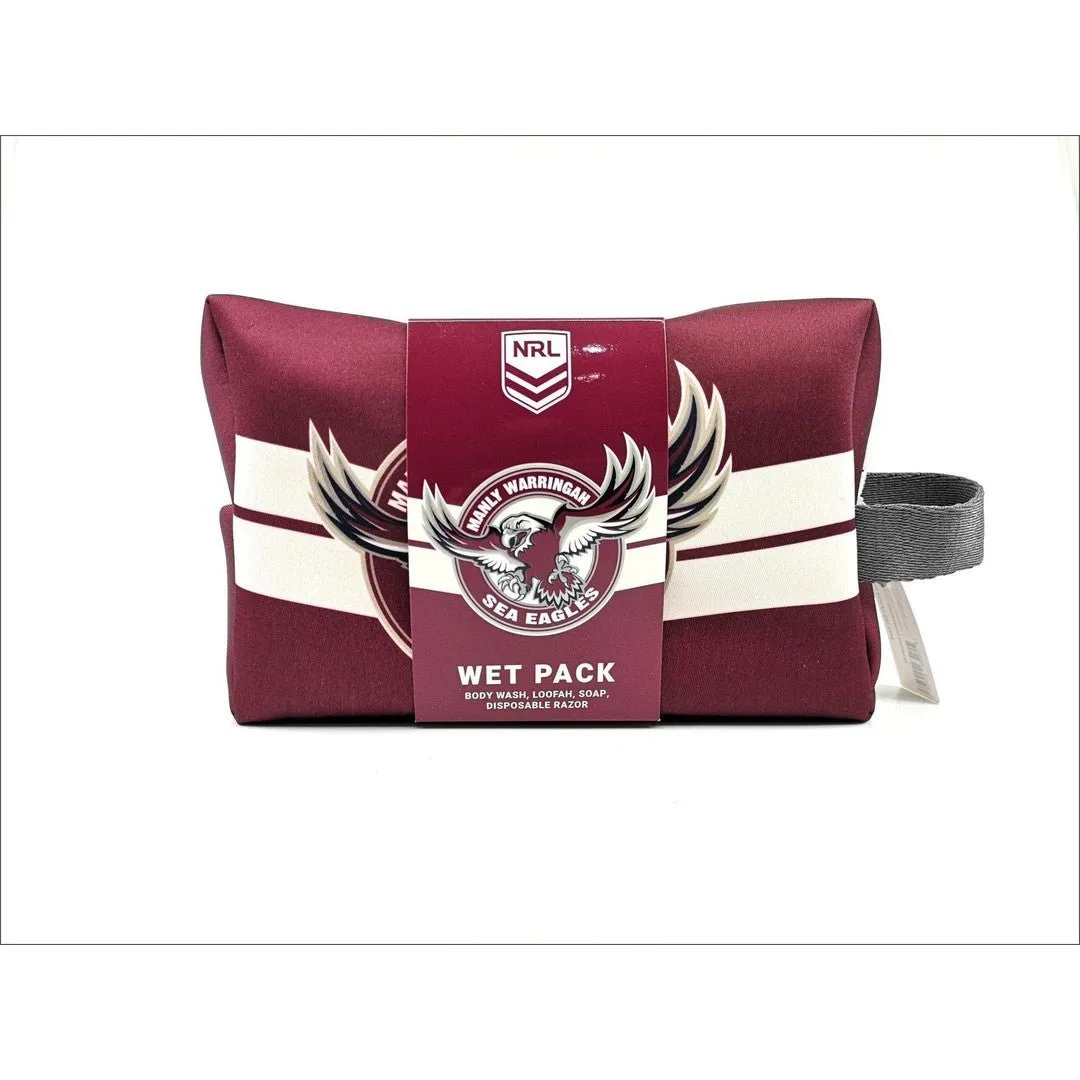 NRL Manly Sea Eagles Toiletry Bag Gift Set