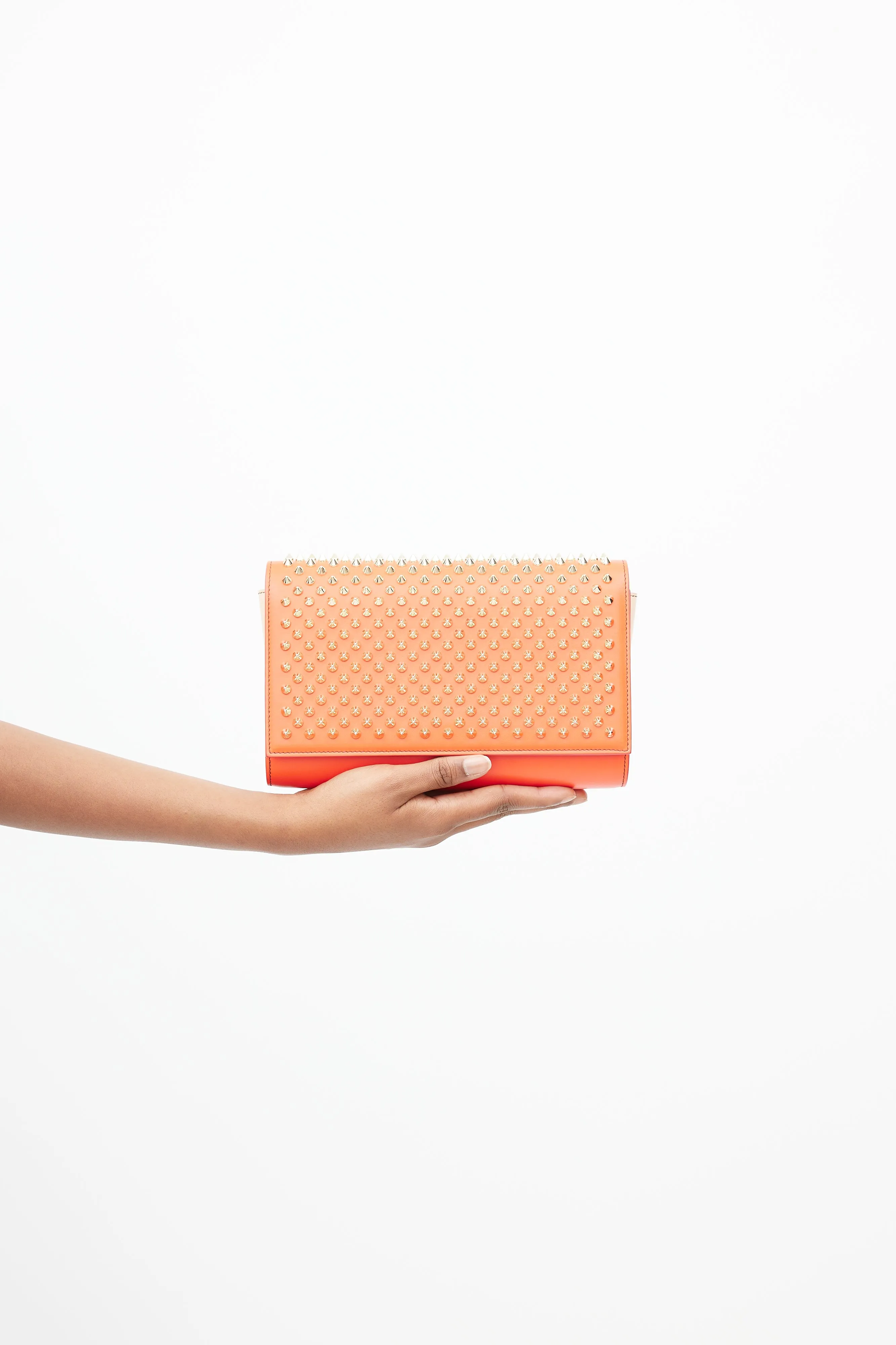 Orange & Gold Studded Paloma Shoulder Bag