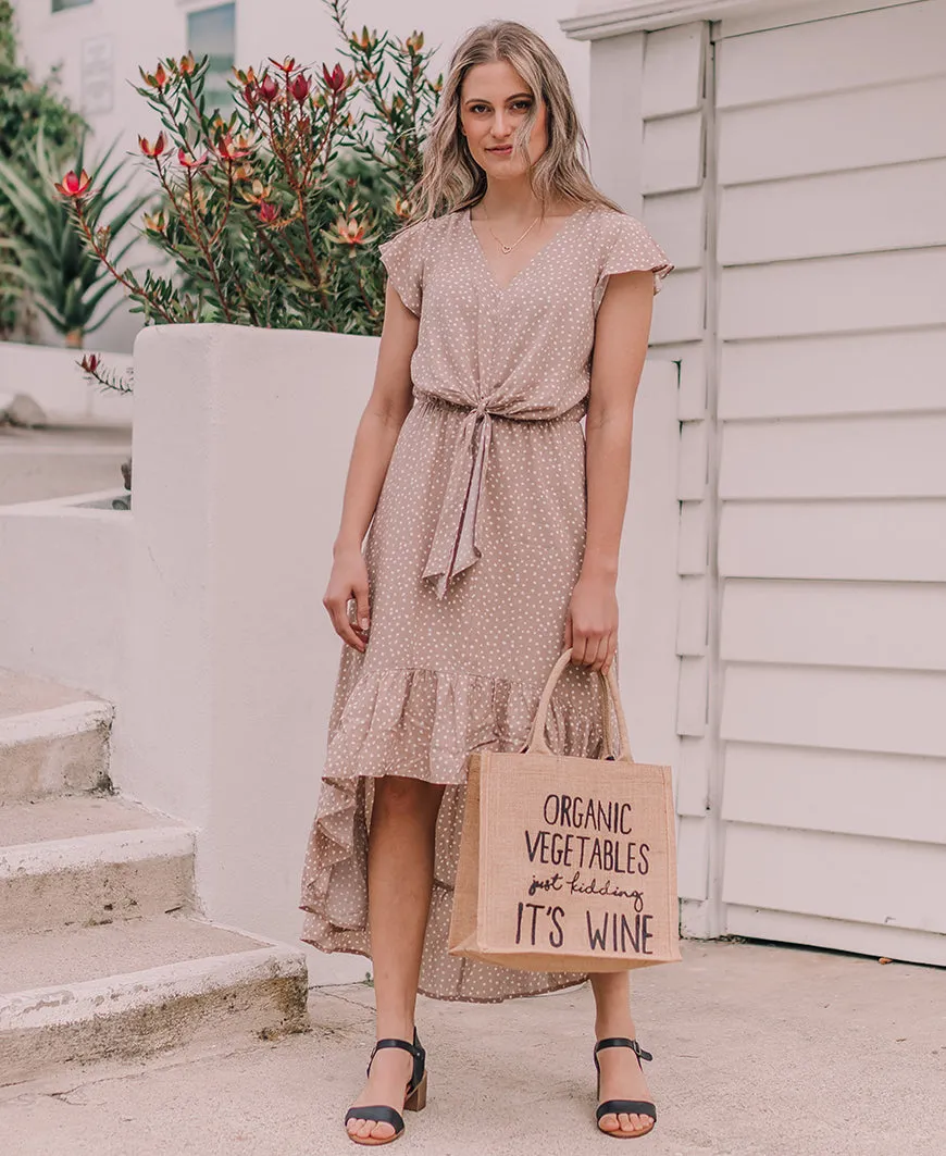 Organic Vegetables Straw Shopping Bag