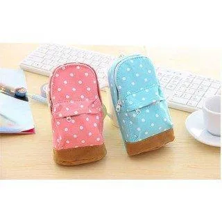 Original Cute Colorful Canvas Backpack Dot Modeling Pencil Case Pencil Bag Storage Bag Modeling Pencil Case NP-H7TIQ-118