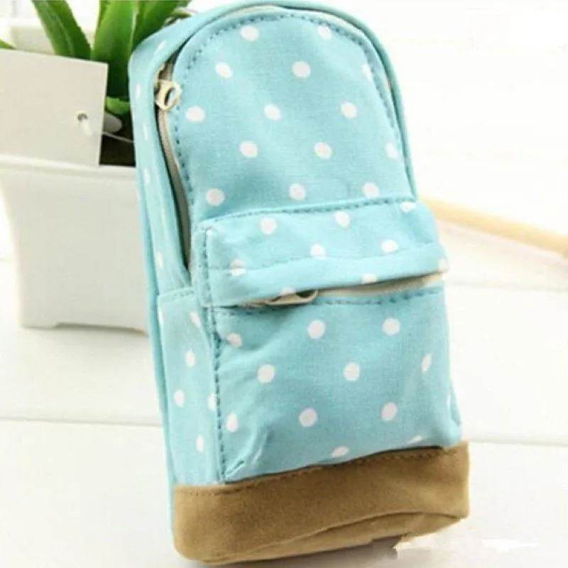 Original Cute Colorful Canvas Backpack Dot Modeling Pencil Case Pencil Bag Storage Bag Modeling Pencil Case NP-H7TIQ-118