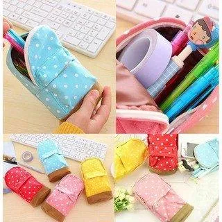 Original Cute Colorful Canvas Backpack Dot Modeling Pencil Case Pencil Bag Storage Bag Modeling Pencil Case NP-H7TIQ-118