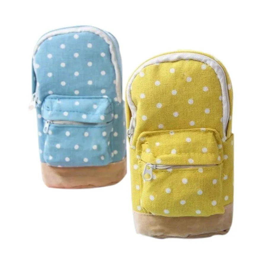 Original Cute Colorful Canvas Backpack Dot Modeling Pencil Case Pencil Bag Storage Bag Modeling Pencil Case NP-H7TIQ-118