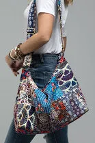 Patchwork boho chic large shoulder bag / Shoulder bag / duffel bag