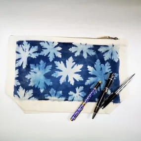 Pencil case/ make up bag (large) - geranium leaf design