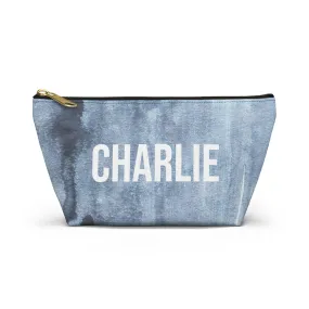 Personalized Denim Watercolor Pencil Pouch