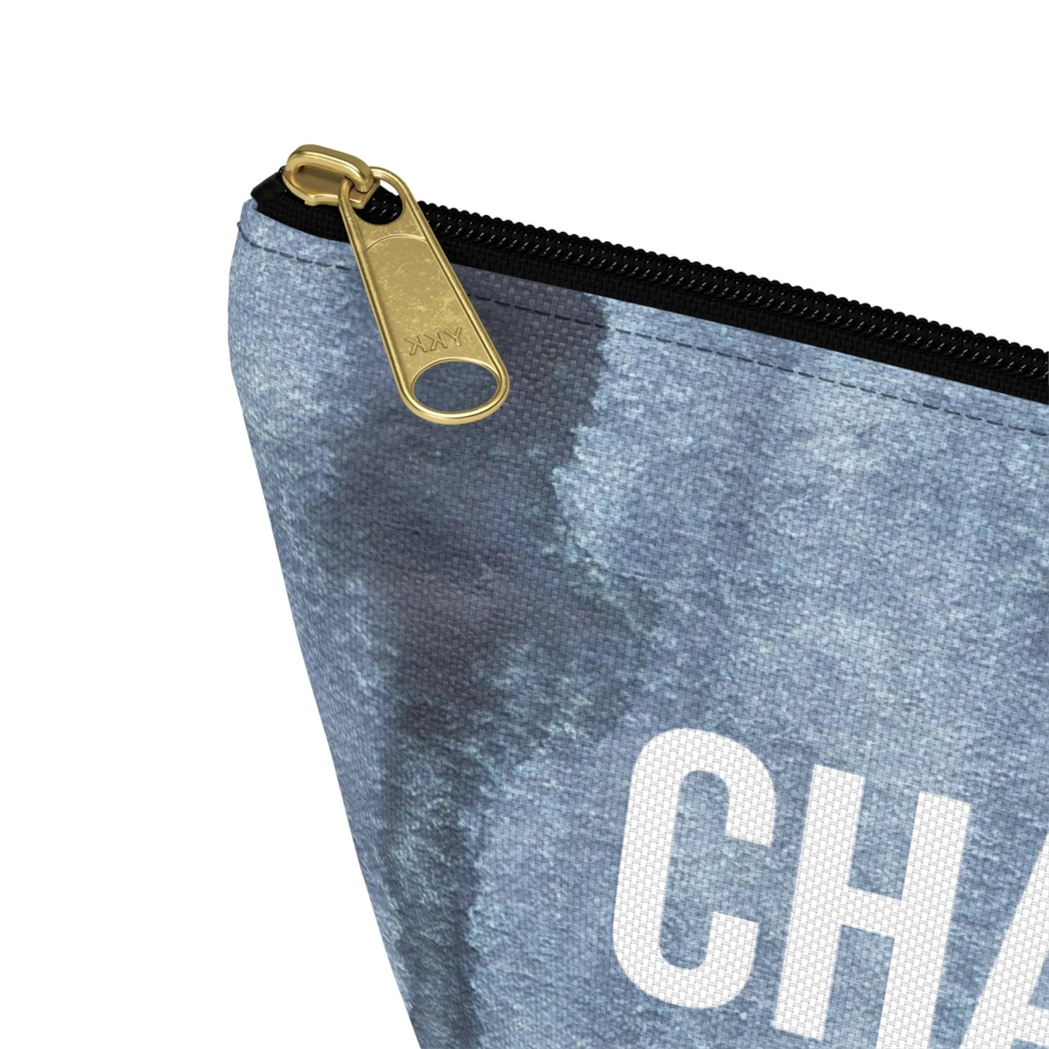 Personalized Denim Watercolor Pencil Pouch