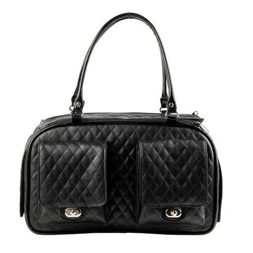 Petote Marlee 2 Dog Carrier - Black Quilted