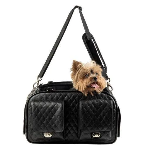 Petote Marlee 2 Dog Carrier - Black Quilted