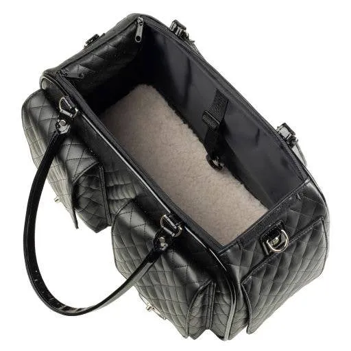 Petote Marlee 2 Dog Carrier - Black Quilted