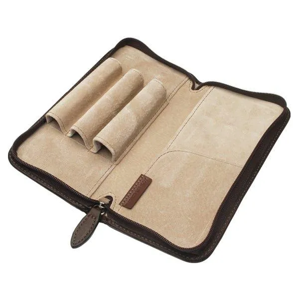 PILOT PSPC-01 Pensemble Leather Pen Case Natural Leather Premium Pen Case High Texture Black Brown Dark Brown